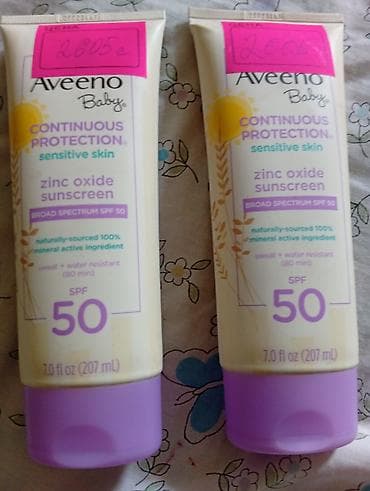 Aveeno Baby Continuous Protection Sensitive Skin — минеральный at lalafo.kg Aveeno Baby Continuous Protection Sensitive Skin — минеральный