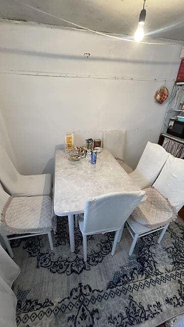 Мебель: Кухонный стол и стул, Б/у, Самовывоз, цвет - Серый — 2