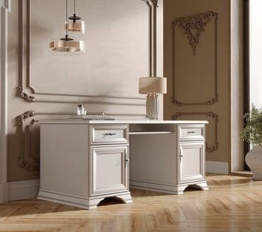 компьютеный стол: Стол письменный, Белый, коллекции Кентаки, БРВ Брест (Беларусь) Стол — 5