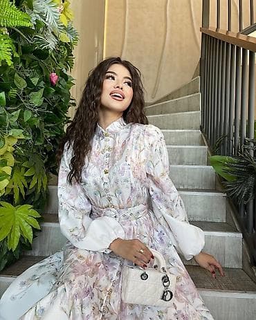 Вечерние платья: Вечернее платье, А-силуэт, Длинная модель, Вискоза, С рукавами, Камни, S — 4