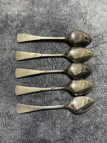 коллекционные монеты нбкр: Кофейные ложки. Серебро. Венгрия. 1872 г. Набор из 5 кофейных — 2