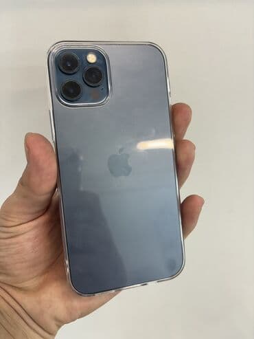IPhone 12 Pro, Б/у, 128 ГБ, Blue Titanium, Чехол, 76 %