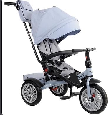 Детский трехколесный велосипед-коляска с родительской ручкой и большим