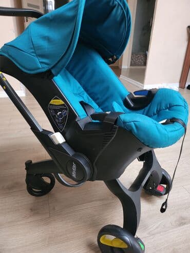 Коляска, цвет - Голубой, Б/у