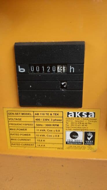 поливной насосы: Продаю генератор Aksa AB 110 TE, 11 kVA Производство Турция Состояние — 2