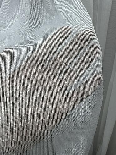 Тюли: Воздушная белая тюль/гардина - Полупрозрачная тюль холодного белого — 3
