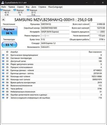 samsung 20: Накопитель для ПК, Б/у, Samsung, SSD, 256 ГБ, 1.8", Для ПК — 3