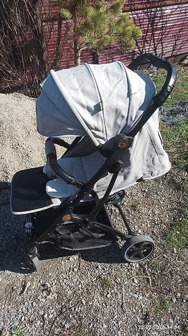 Коляски: Коляска, цвет - Серебристый, Б/у — 3