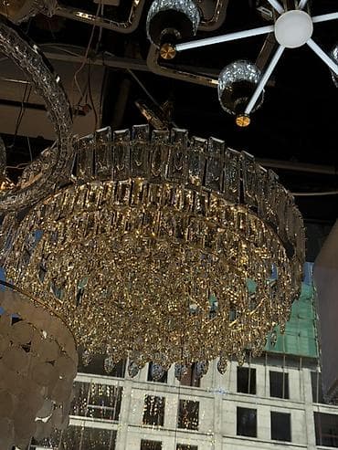 Кристальная подвесная люстра в классическом стиле -диаметр 80 см -