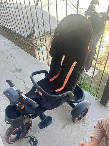 джинсы чёрные: Детский трёхколёсный велосипед-коляска Skillmax - Универсальная — 2