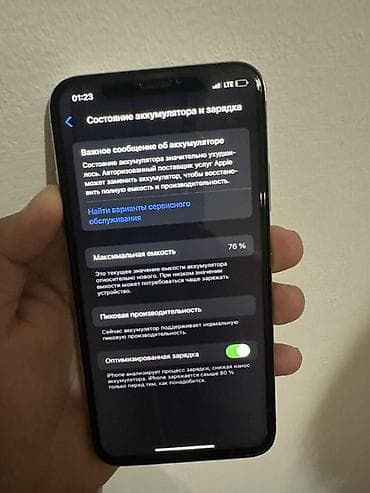 mini 4 pro: IPhone Xs, 64 ГБ, Серебристый, 76 % — 3