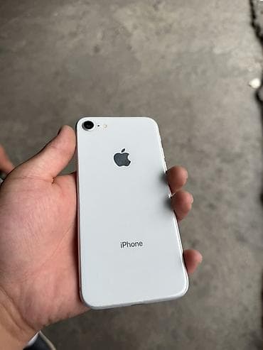 iphone 4: IPhone 8, Б/у, 64 ГБ, Белый, Защитное стекло, Чехол, 100 % — 1