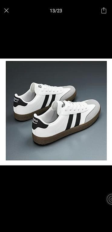 корейский стиль: Кроссовки STREET SHOES - Стиль: уличный/ретро-винтаж - Верх: белый с — 3