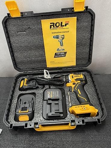 Инструменттер: Аккумуляторная дрель-шуруповёрт ROLF TOP-5020 (Brushless) в кейсе — 4