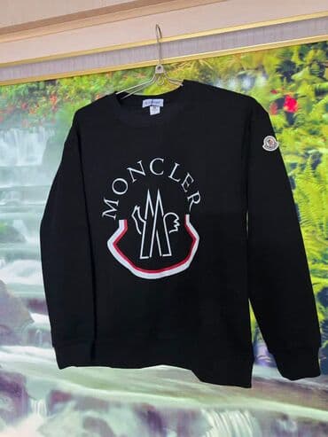 брендовая мужская одежда бишкек: Мужская толстовка, Moncler, Новый, цвет - Черный, Платная доставка — 2