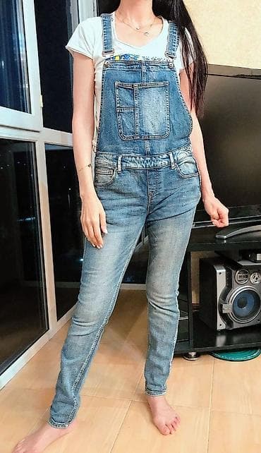 комбинезоны джинсовые детские: Джинсы, M — 2