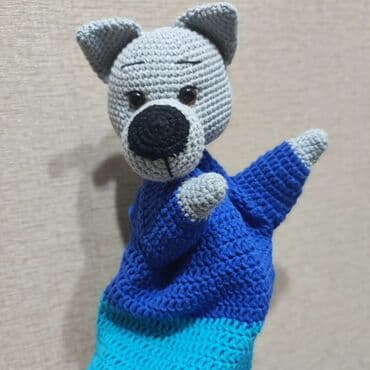 детская одежда оптом от производителя: Вязаный кукольный театр. изготовлен из пряжи полухлопок, глазки на — 3