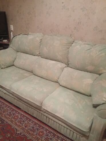 диваны кожаные бу: Раскладной диван, Б/у — 3