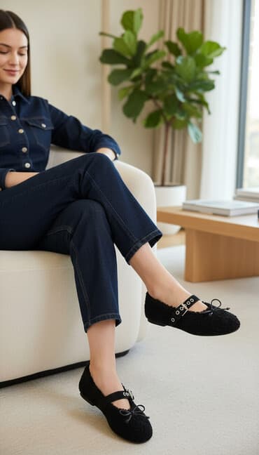 обувь ручной работы бишкек: Neeeeew😍❤️❤️❤️ В наличии шикарные балетки 🩰 Натуральный овчинный мех — 1