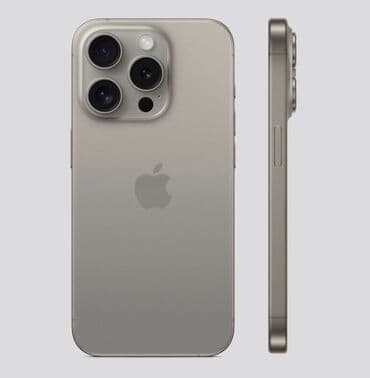 IPhone 15 Pro, Б/у, 256 ГБ, Natural Titanium, Зарядное устройство, Защитное стекло, Коробка, 89 %