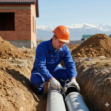 строительных и сантехнических работ: Канализационные работы | Монтаж канализационных труб, Установка септика, Копание септика 1-2 года опыта — 1