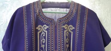 больших размеров одежда для полных: Пляжная туника,платье в этническом стиле из Египта, х/б, размер 48-52 — 5