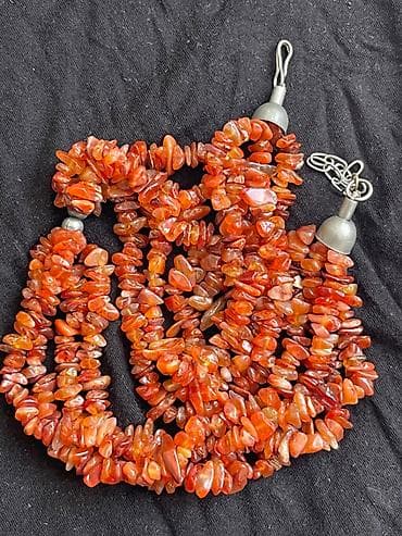 колечко из бисера: Коралловый бисер, продаю много разных винтажных украшений, бус с — 9