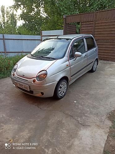 Унаа сатуу: Daewoo Matiz: 2002 г., 0.8 л, Кол менен иштөөчү, Бензин, Хетчбек — 2
