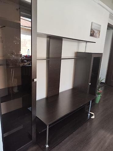 тв стенка: Стенка-шкаф, Тип стенки-шкафа: Другой тип шкафа-стенки, Для зала, Б/у, Особенности: С отделением под телевизор — 4