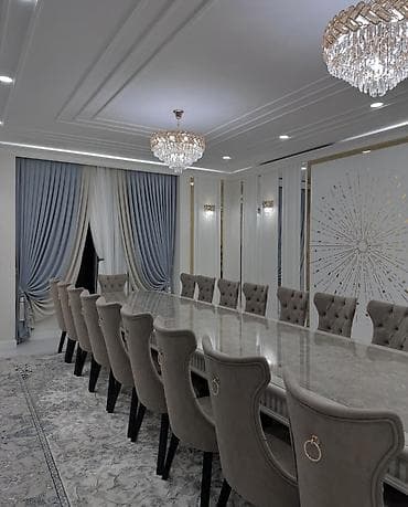 куонный гарнитур: Стол и стул для зала, Новый, цвет - Бежевый — 1