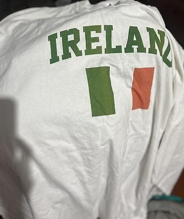 tech flece: Футболка с принтом “IRELAND” - Цвет: белый - Принт: надпись — 1
