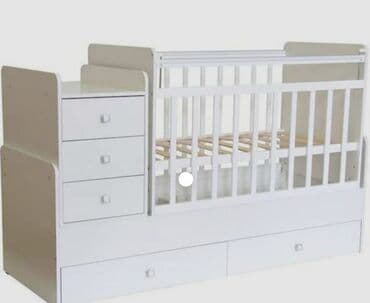 двухъярусные кровати со столом: Детская кровать трансформер, Другой тип, цвет - Белый — 2