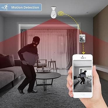 spy camera: Умная Wi‑Fi камера в форм-факторе лампы E27 - Установка в стандартный — 1
