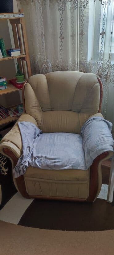 бу мебил: Турецкая мебель (2 кресла, 1 диван) в идеальном состоянии — 3
