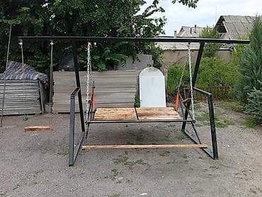 мебель алабыз: Бакча селкинчеги Металл, Жөлөнгүчү менен, Чатырсыз — 4