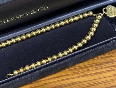 Браслет Tiffany & Co. Beads с подвеской-сердцем золото 585 пробы — 5