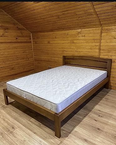 Двуспальная кровать, С матрасом, длина - 200 см