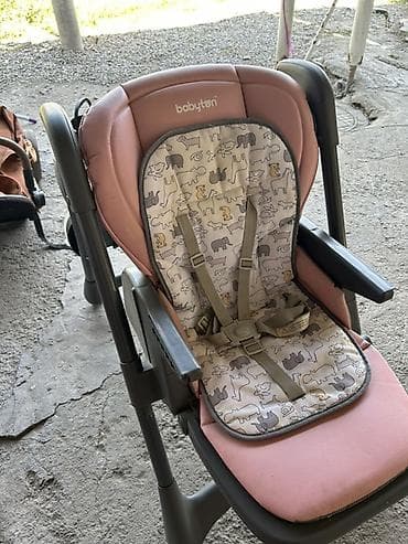 копилка сейф: Детский стульчик для кормления Babyton - Удобное мягкое сиденье с — 3