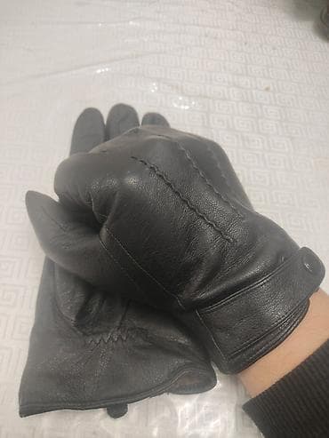 женские кофты: Перчатки, варежки, Мужские, Б/у, цвет - Черный — 3