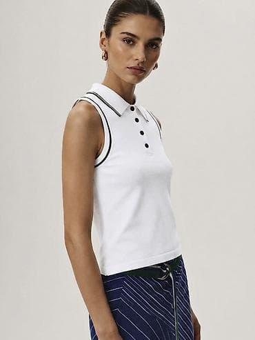 lining flex: MANGO Piped polo — 1