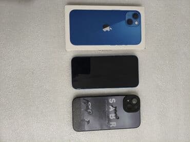 IPhone 13, Б/у, 128 ГБ, Синий, Чехол, 91 %