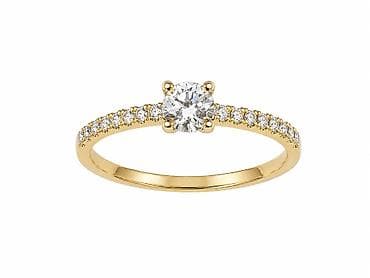 Личные вещи: Кольцо «Royal Spark» из желтого золота 585 Элегантное кольцо с — 1