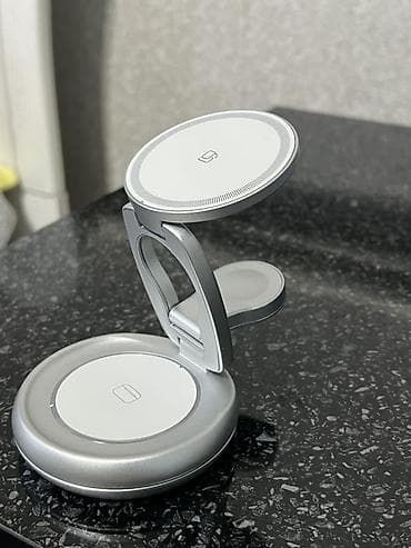 appl: Складная магнитная беспроводная зарядная станция 3-в-1,одновременно — 3