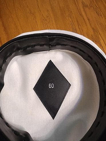 шапка танкиста: Фуражка ВМФ, офицерская белая - Размер: 60 (указан на внутренней — 4