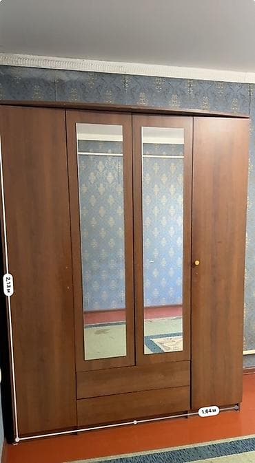 шкаф 4х дверный: Шифоньер, шкаф для одежды, Прямой, ЛДСП — 1