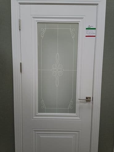 двери мешкомнатный: Межкомнатная дверь со стеклом, МДФ, Окрашенная, Российская, цвет - Белый, 2000 * x 60 см, Новый — 1