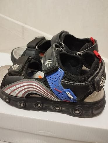 31 размер: Детские сандалии Sport Diver, размер 29. - Цвет: чёрный с синими и — 4