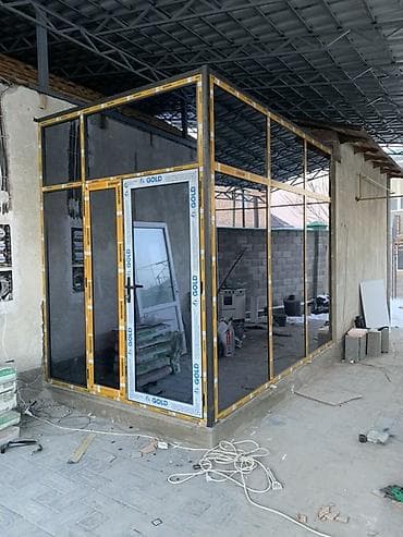 ветрозащита: Алюминиевое окно на заказ, Тип окна: Панорамные, Декоративные особенности: Декоративный переплет, Платная установка, В рассрочку — 2