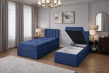 мягкий мебель бу: Односпальная кровать, Новый, С мягким изголовьем, длина - 200 см — 1