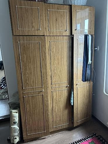 Двуспальные кровати: Двуспальная кровать, Б/у, С матрасом, длина - 200 см — 5